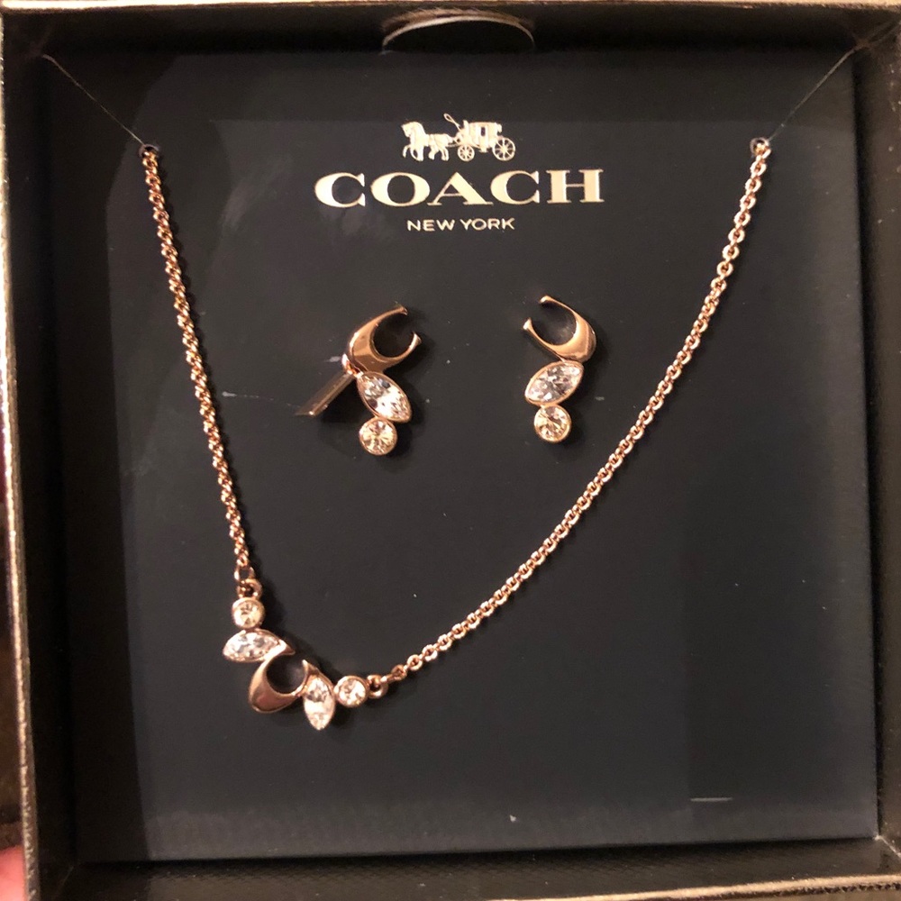 Coach Necklace and Earring Set
